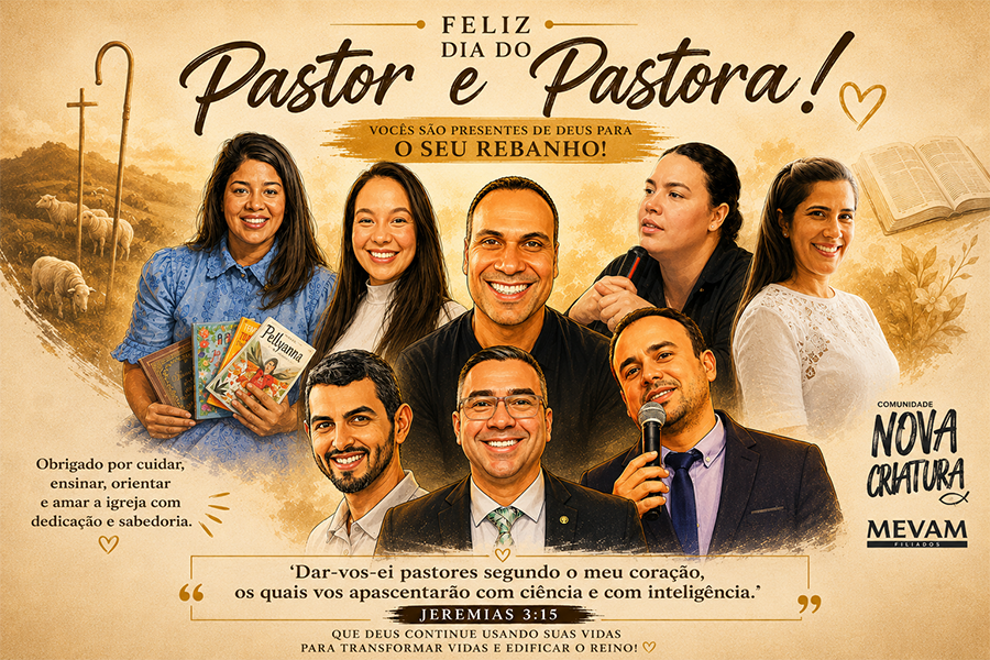 Comunidade Nova Criatura homenageia seus pastores e pastoras pelo Dia do Pastor